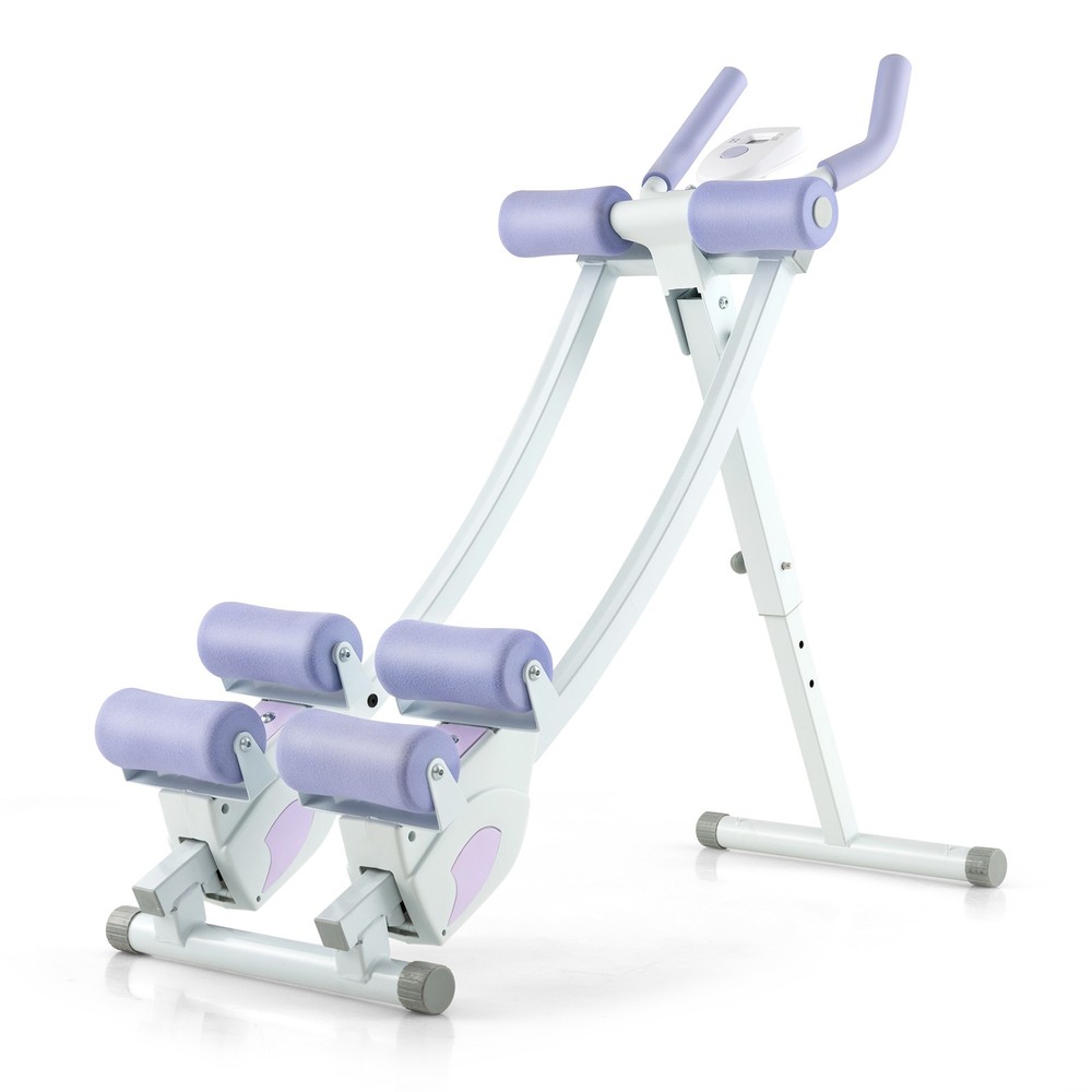 Ab Machine Foldable Core & Abdominal Workout Trainer Cruncher Adjustable Heights