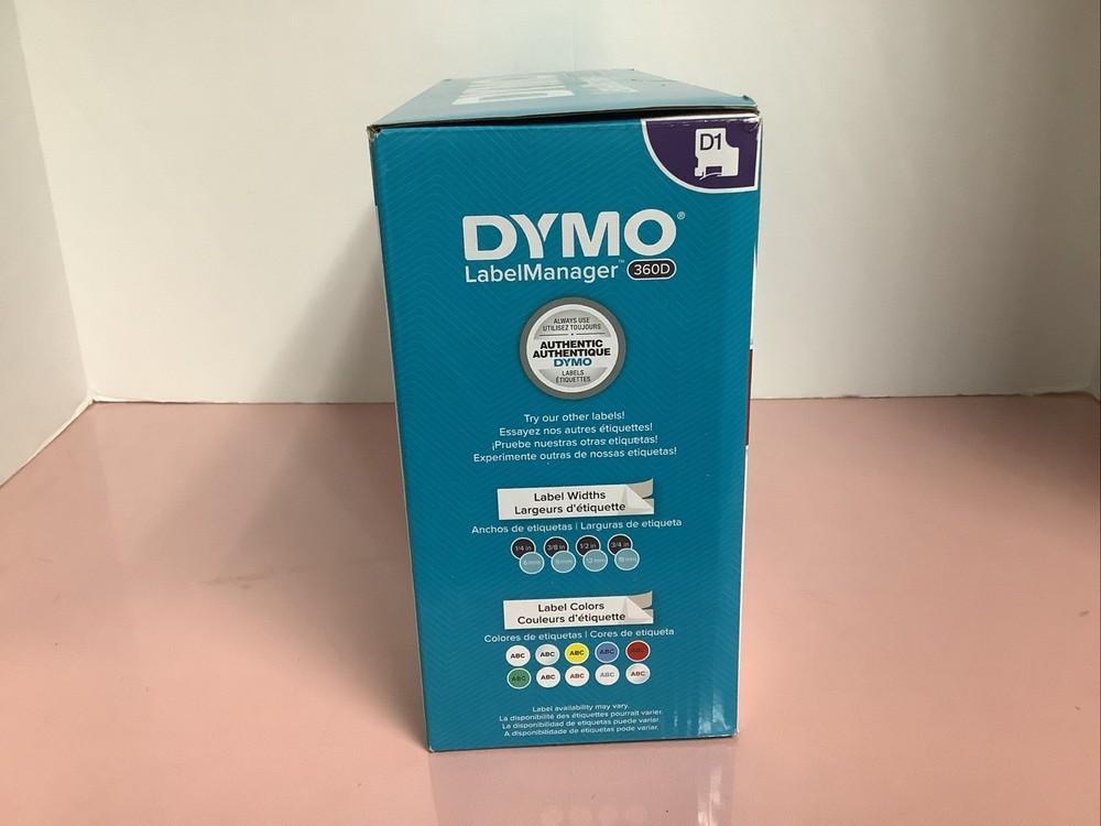 Dymo LabelManager 360D Desktop Label Maker Thermal Printer w Battery AC Adapter