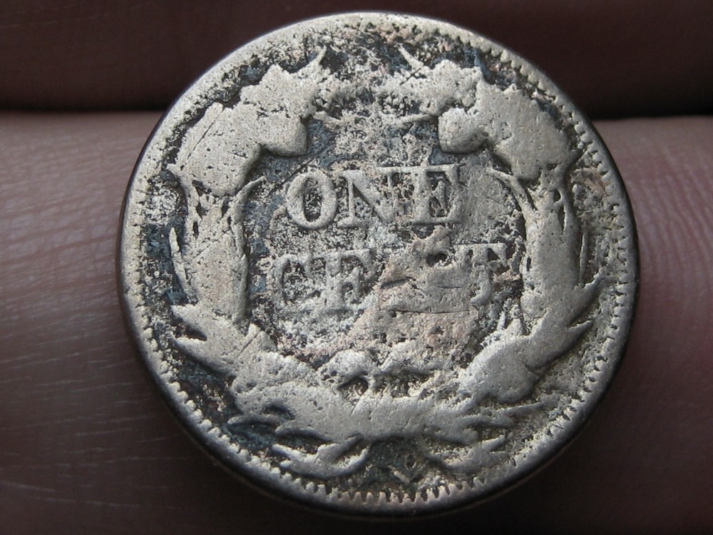 1857 Flying Eagle Penny One Cent- Good/VG Details