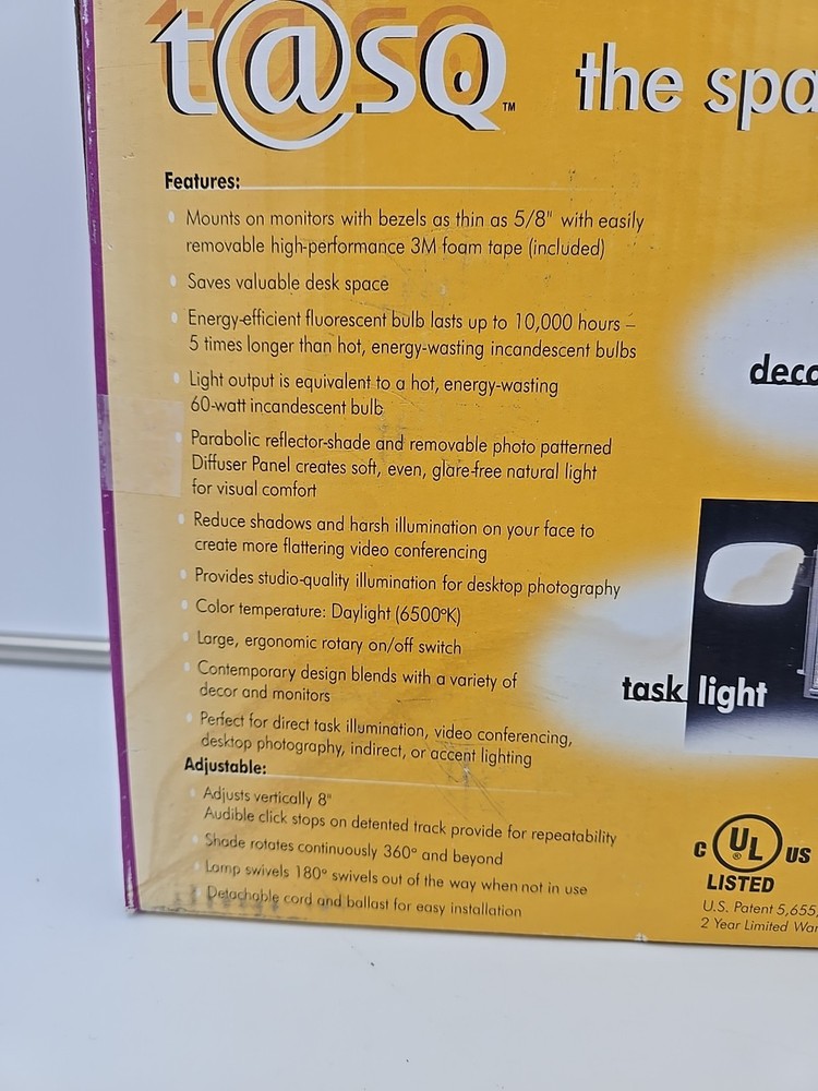 TASQ Space Saving Computer Softlight NEW IN BOX Great Condition