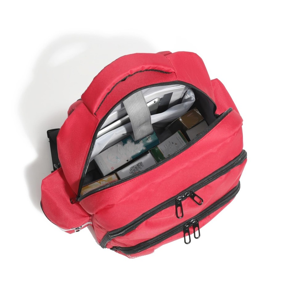 Empty First Aid Backpack Multi-Pocket Organizer for First Responders Trauma C...