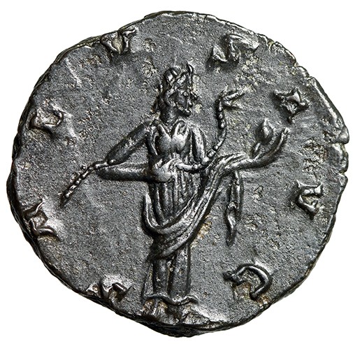 Victorinus Antoninianus "Salus Feeding Snake" Extremely Fine