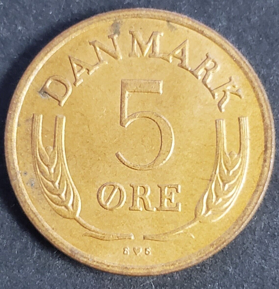 Denmark, nice 1972 5 ore coin