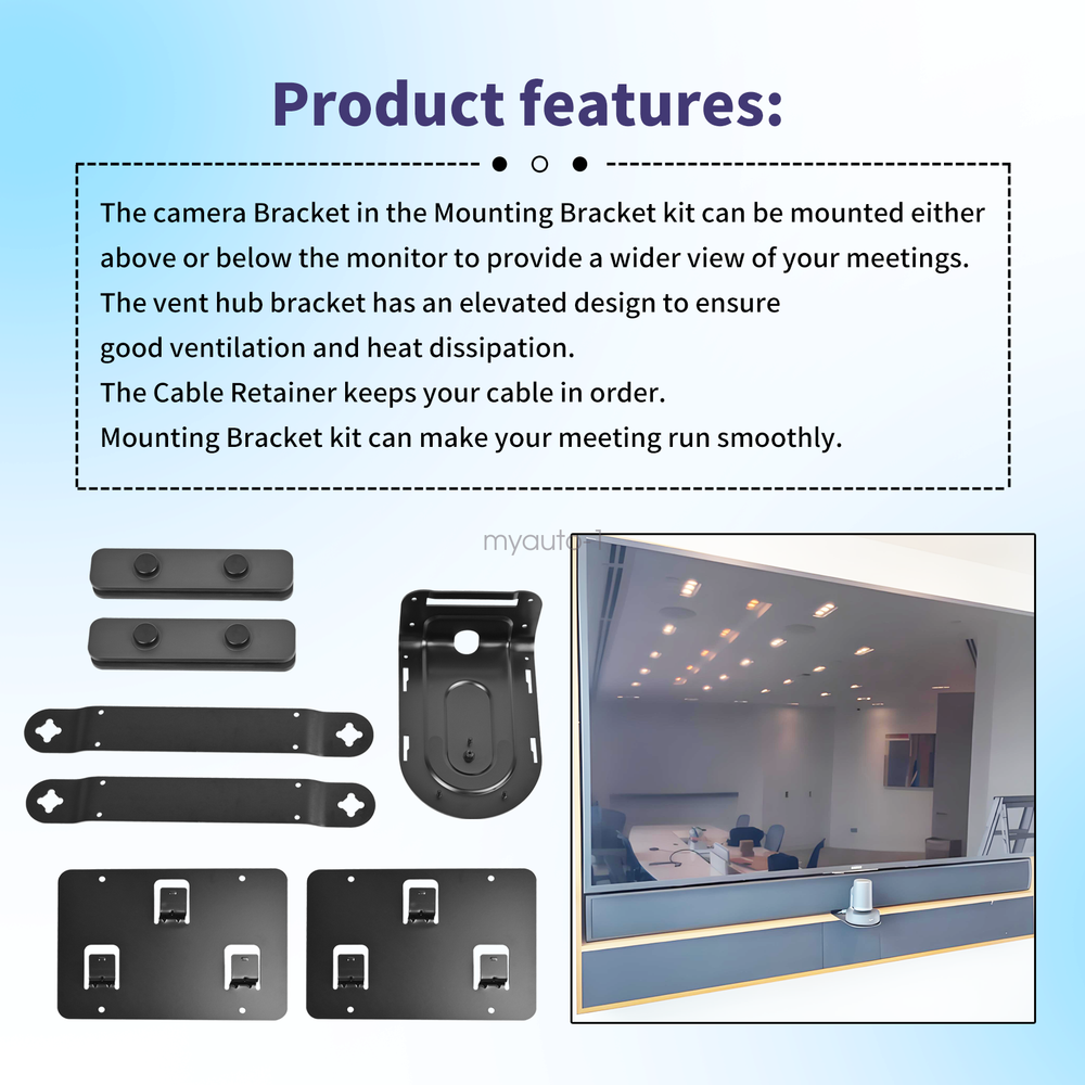 939-001644 Mounting Bracket For Logitech,Speaker, Camera, Table Hub, Display Hub