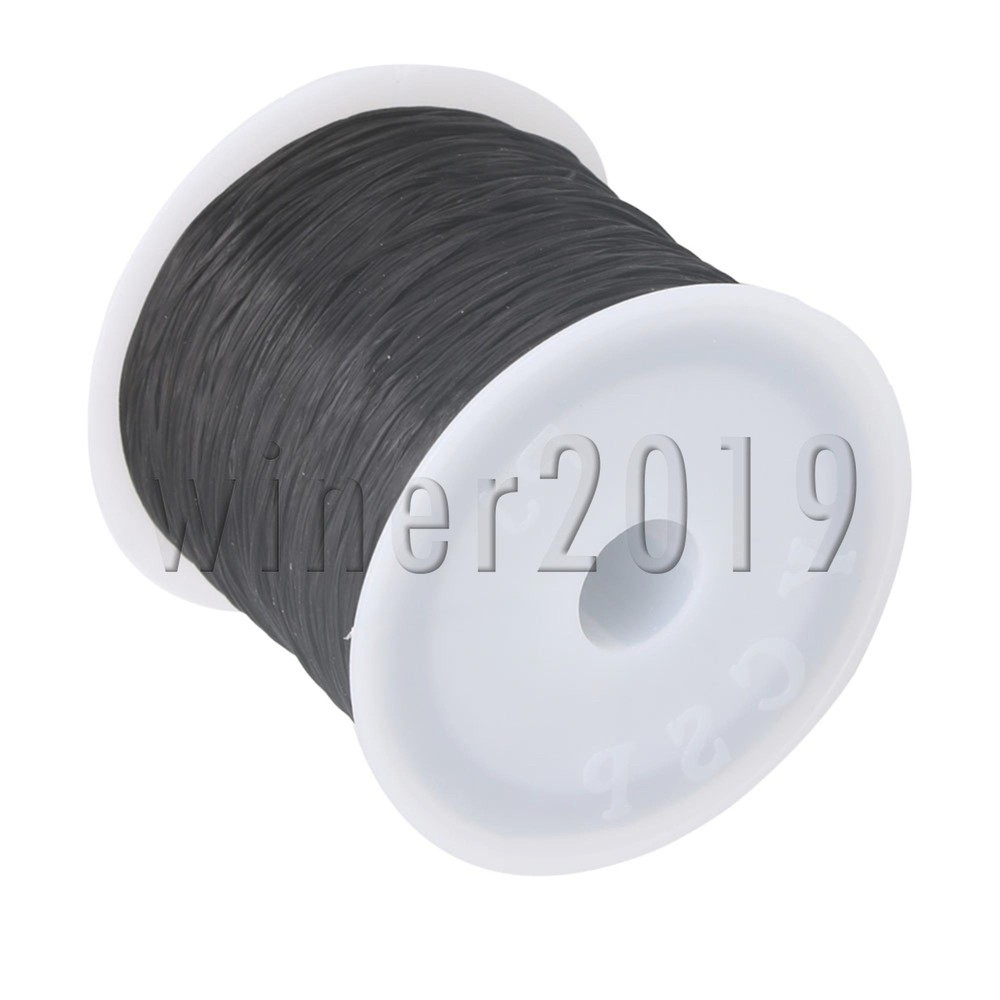 0.5mm Flat Black Elastic Bracelet String Cord Stretchy Beading Thread 60m Long