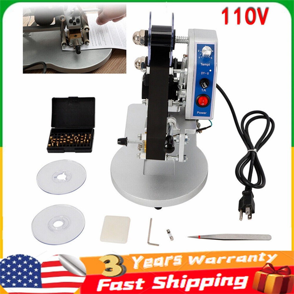 Manual Hot Stamp Printer Ribbon Coding Hot Foil Stamping Date Code Machine DY-8