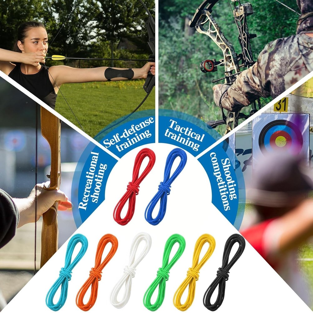 Archery D Loop Ropes Set of 8 for Compound Bow String and Release Knots