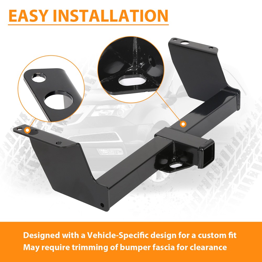 For 1983-2011 Ford Ranger Class 3 Rectangular Trailer Hitch Receiver Towinig 2"