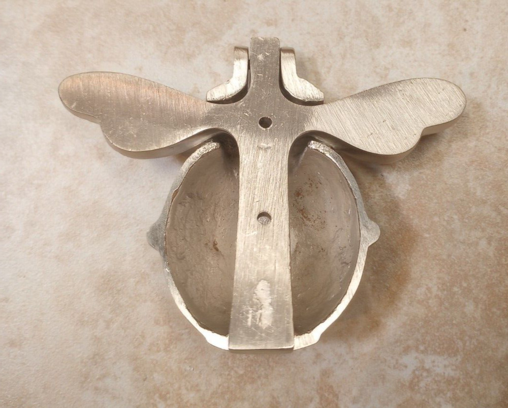 Decorative Solid Brass Bee Hardware Door Knocker Satin Nickel