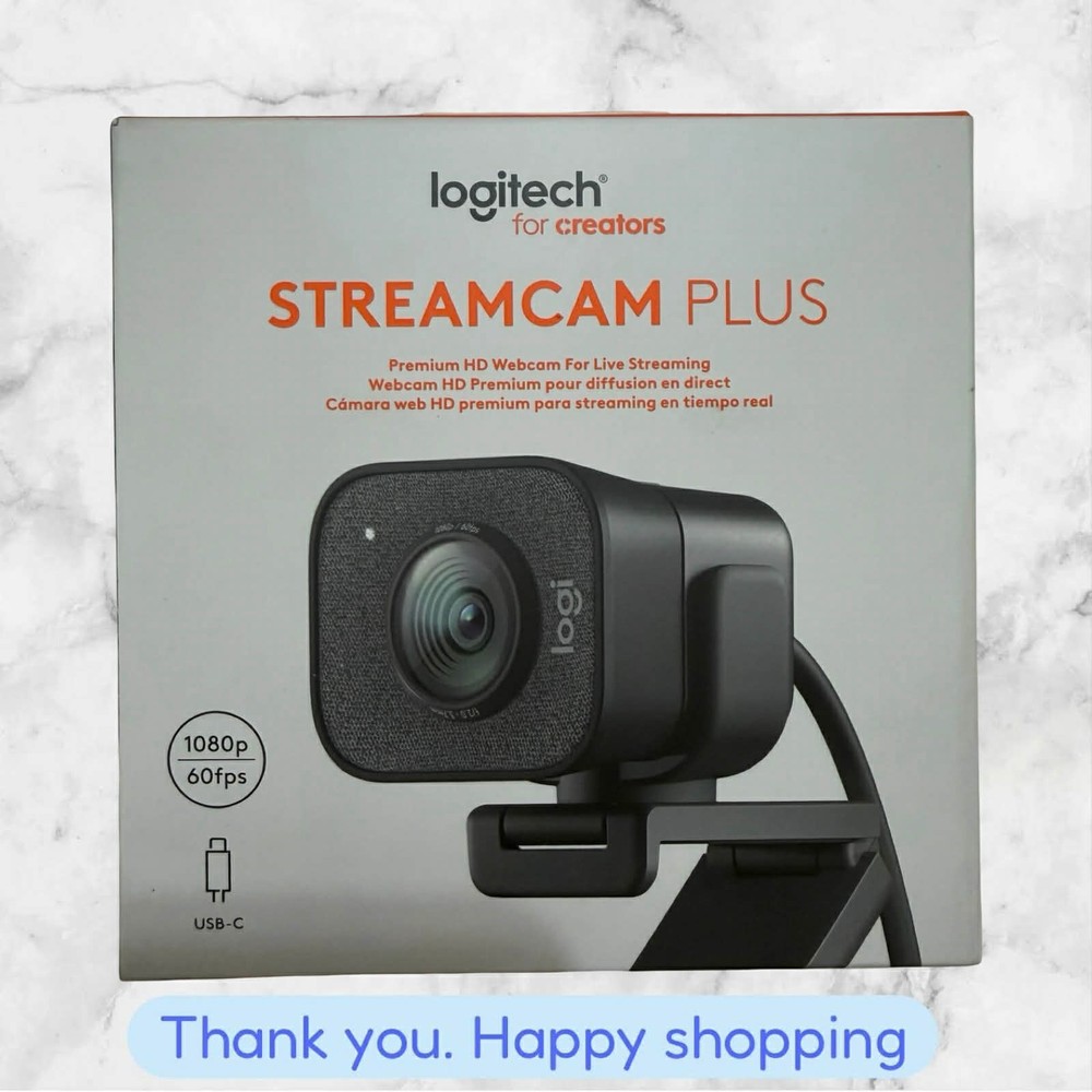 Logitech StreamCam Plus 1080 Webcam Live Streaming Content Creation 960-001280