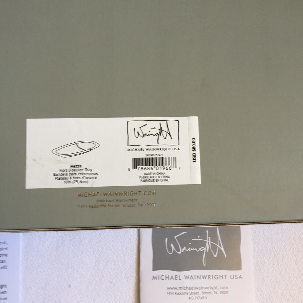 Michael Wainwright Mezza Hors D’oeurve Tray Stoneware Free Shipping