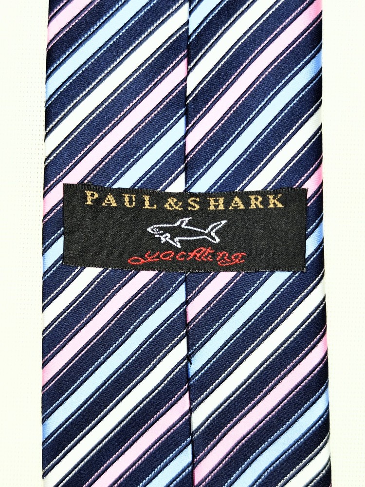 Paul & Shark Yatching Multicolor Diagonal Stripped Pattern Men's Necktie