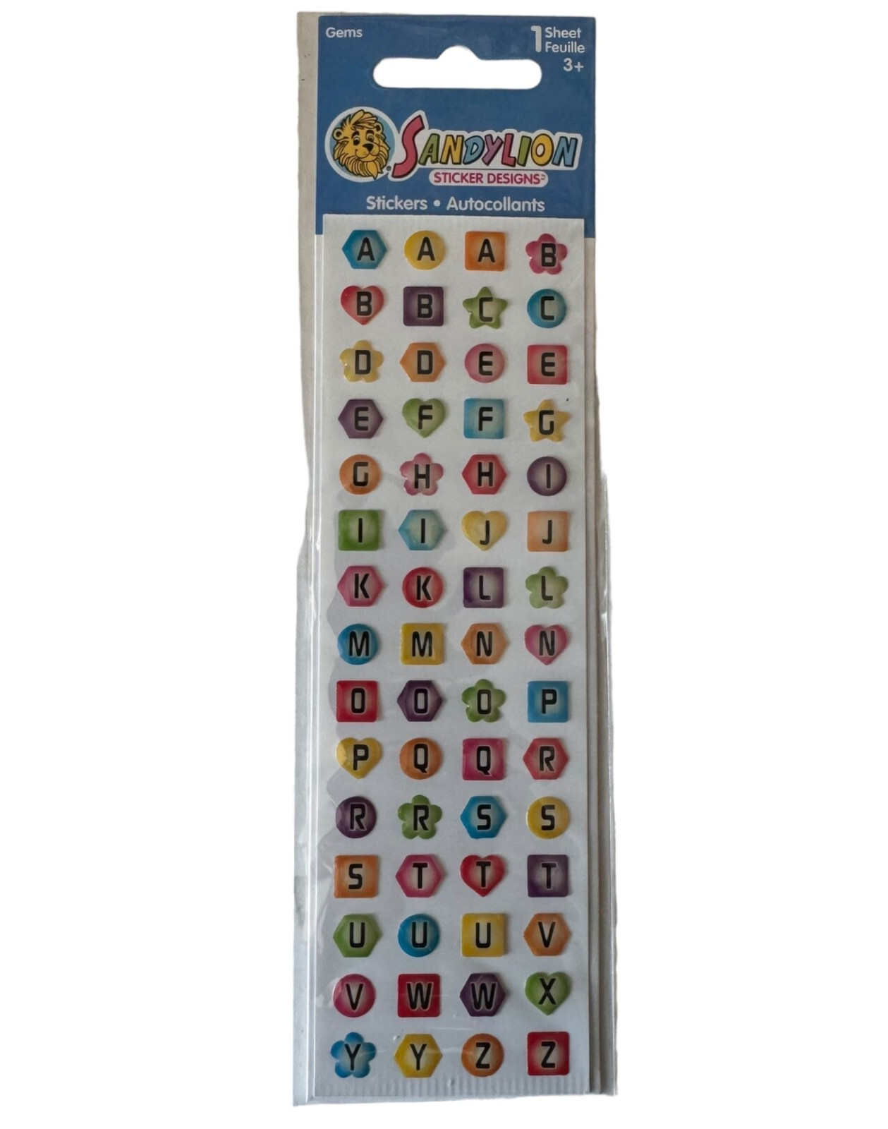 SandyLion Gem Stickers ALPHABET Scrapbooking Party Favor Teacher Rewards Sealed