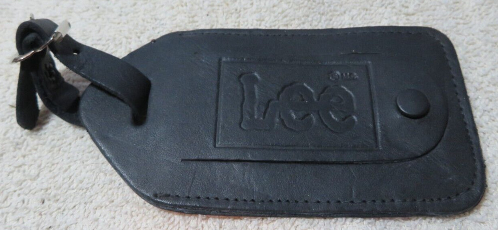 Original LEE. Leather Luggage Tag Black