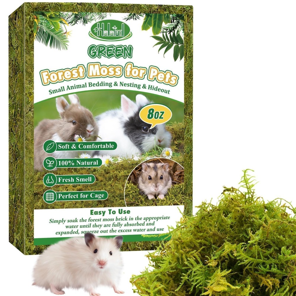 Halatool 12QT Small Animals Bedding & Nesting Material, Forest Moss for Odor ...