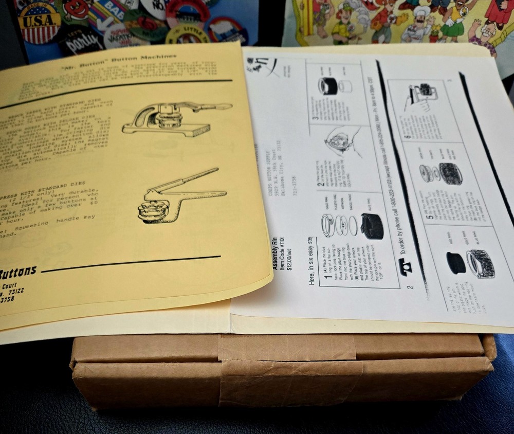 Badge-A-Minit Button Maker Kit with Instructions and Accessories
