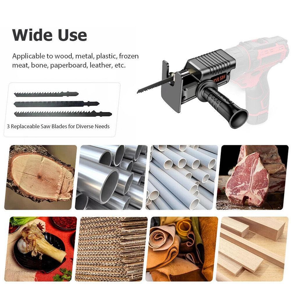 Universal Drill to Jigsaw Adapter, Multi-Purpose Cutting Tool Curve Cutting