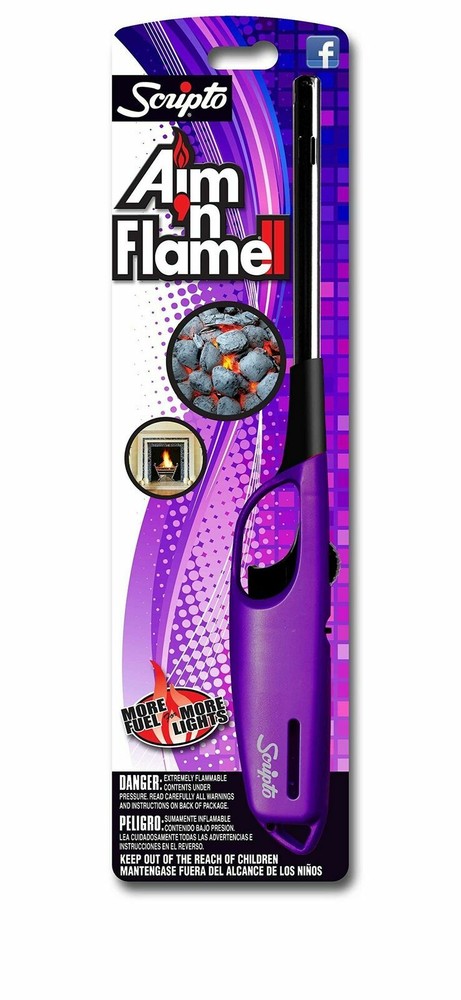 Scripto Multi Purpose Aim'n Flame II Lighter, Random Color pack of 3
