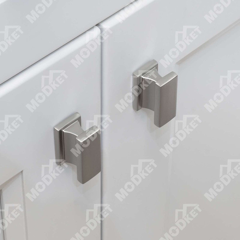 Solid Metal Brushed Nickel Cabinet Pulls Knobs Handles Kitchen Bathroom Drawers