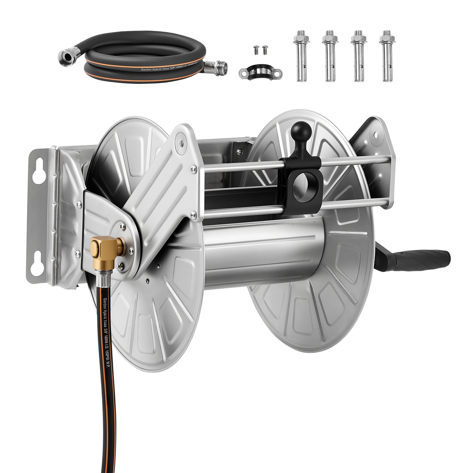 Wall Mounted Garden Hose Reel 150ft 5/8 in Hose Winder