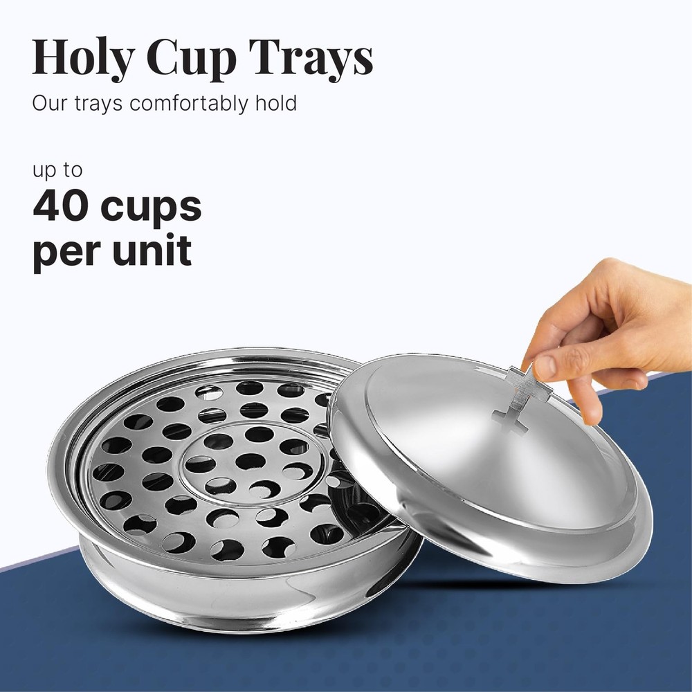 Communion Ware | Holy Stackable 1 Communion Tray with a Cover & 1 Bread Plate...