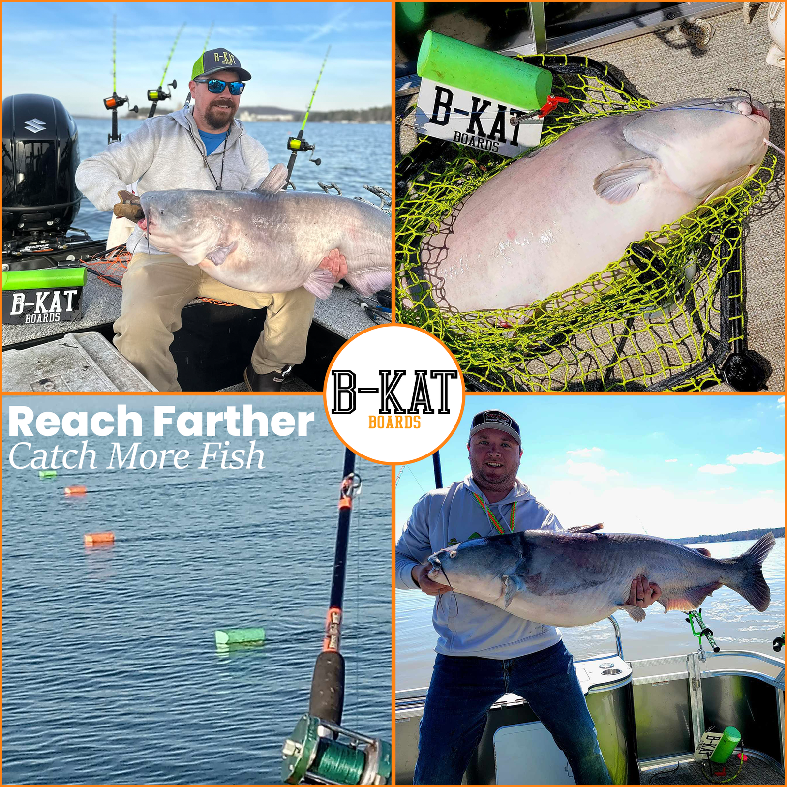 B-Kat Large Catfishing Planer Boards for Trolling Dragging Boat, Made in The USA