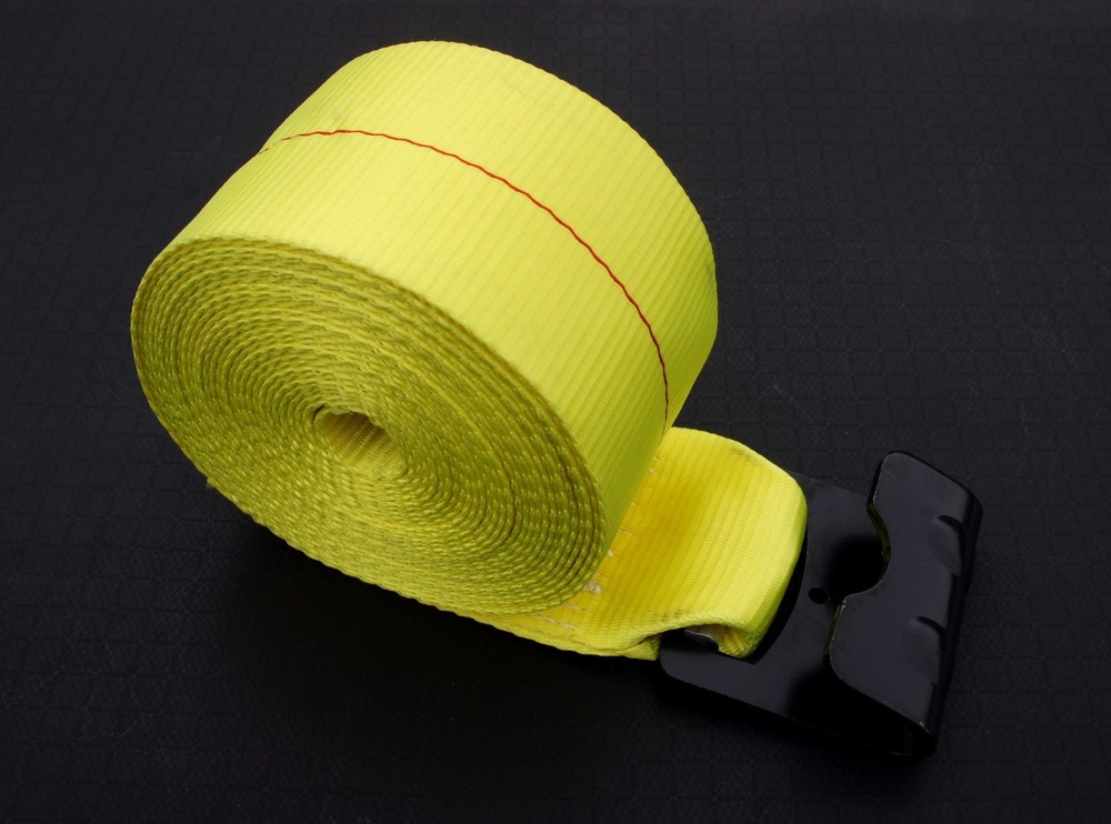 8 pack 4" x 30' Flat Hook Winch Straps Flatbed Truck Trailer Tie Down Strap YLW