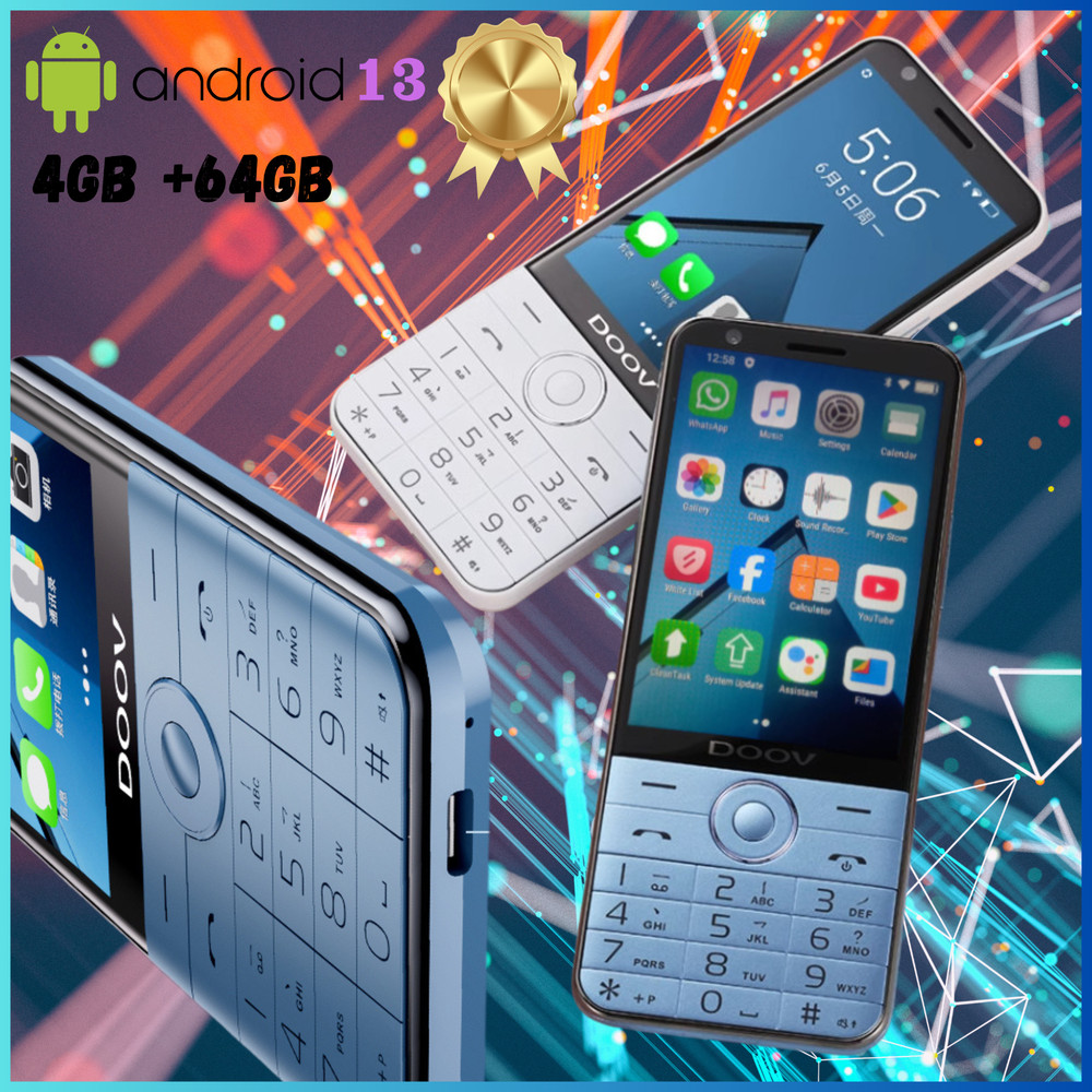 DooV R17 Pro Compact Android Phone – Touchscreen + Keyboard – 4G – 64GB