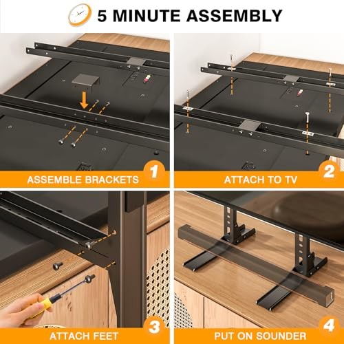 TAVR Universal Table Top TV Stand Mount, TV Legs for Most 20-75 Inch TVs,