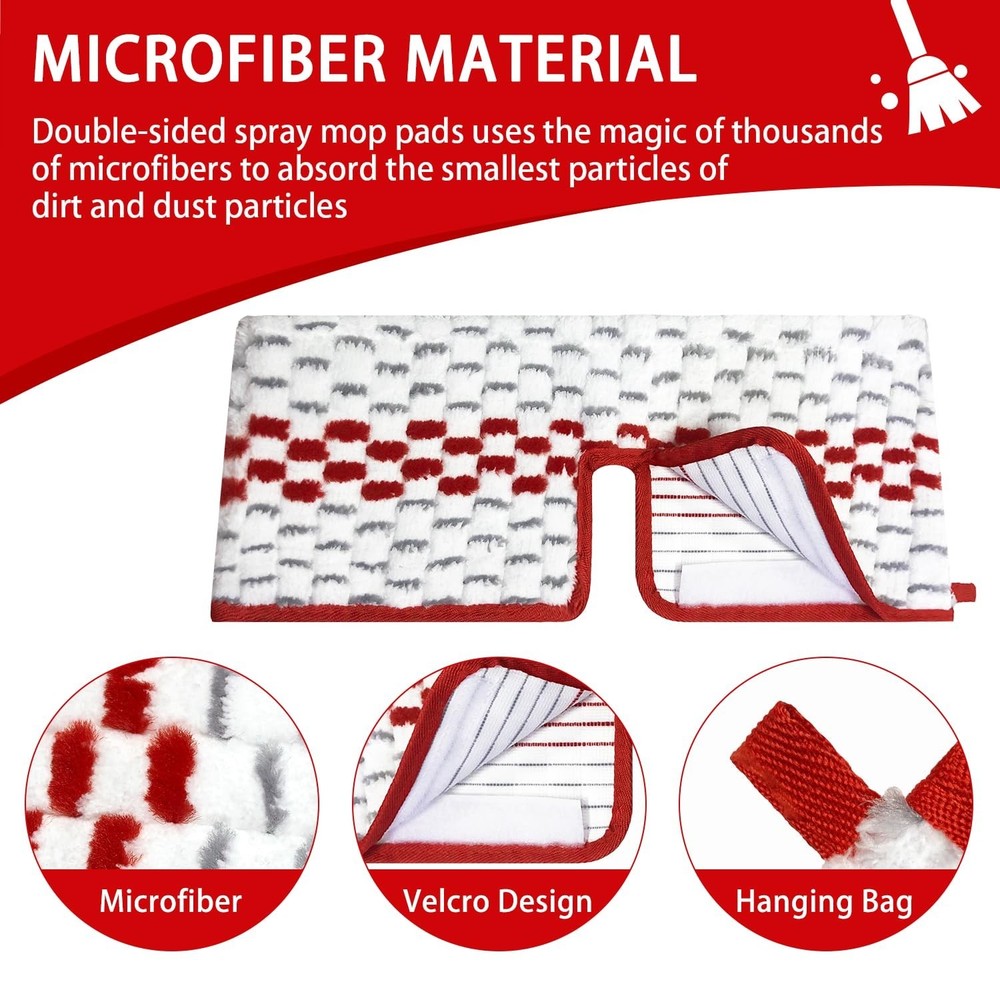 Microfiber Spray Mop Pads Compatible with Promist MAX Reusable Spray Mop Refi...