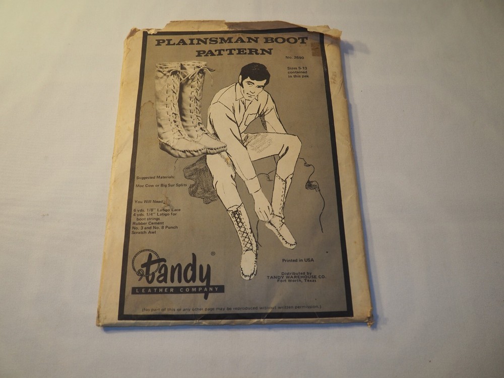 Plainsman Boot Pattern Pak 2690 Tandy Leather