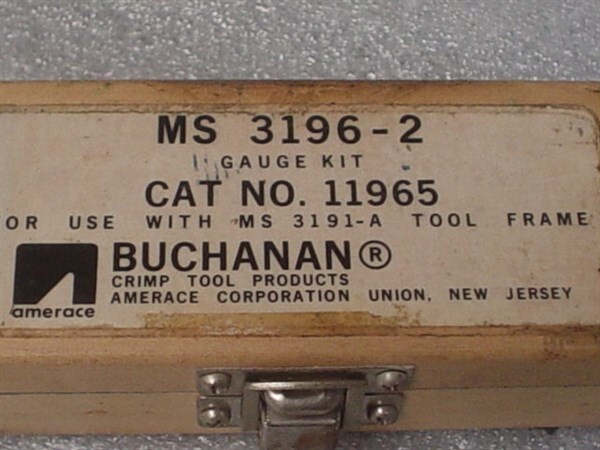Buchanan Gauge Kit MS 3196-2 For use with MS 3191-A Tool Frame