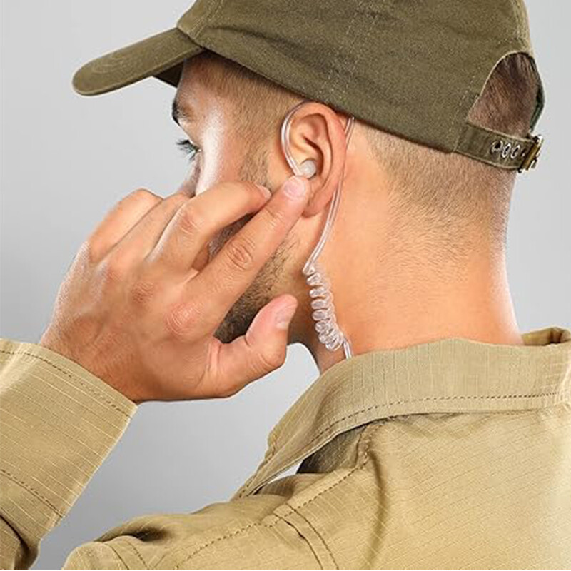 5Pcs Earpiece with Mic Headset 2Pin For Kenwood Baofeng Retevis Two Way Radio