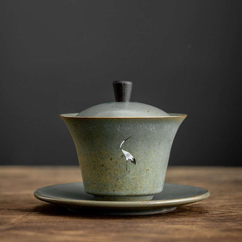 130ml Ceramic Gaiwan Tureen Chinese Tea Sets Drinkware