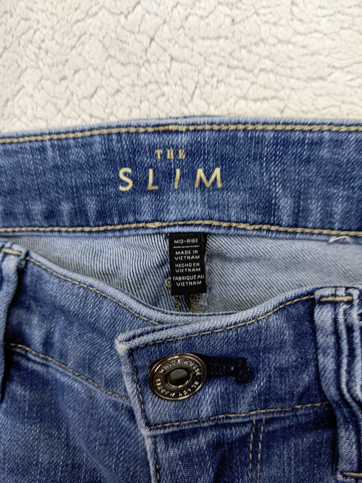 White House Black Market 'The Slim' Womens Petite 0P Blue Jeans Stretch Med Wash