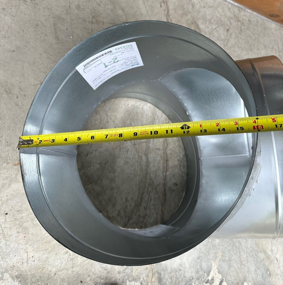 16” Y-Duct connector NEW, HVAC Galvanized