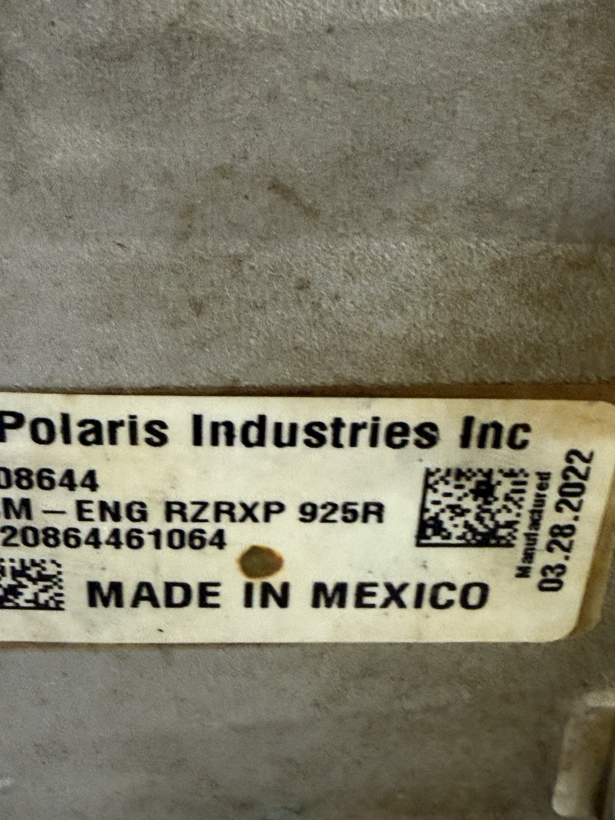 2020 POLARIS RZR XP 4 TURBO 1000 CYLINDER HEAD COMPLETE VALVES CAM 3023319