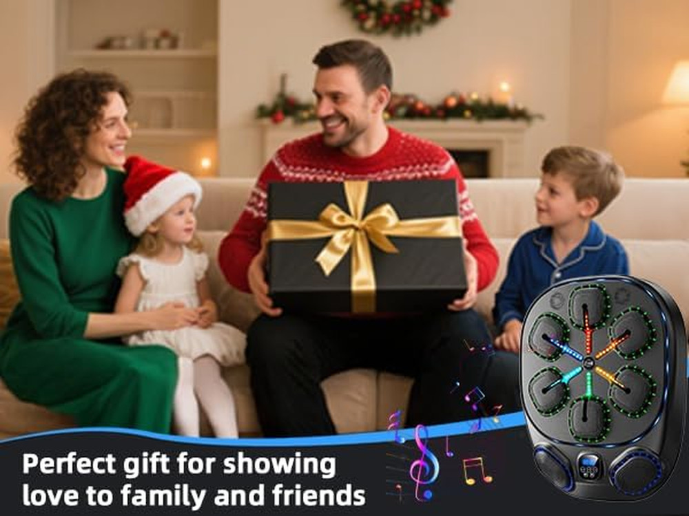 Music Boxing Machine with LED Lights & Bluetooth Speaker – Interactive Punching