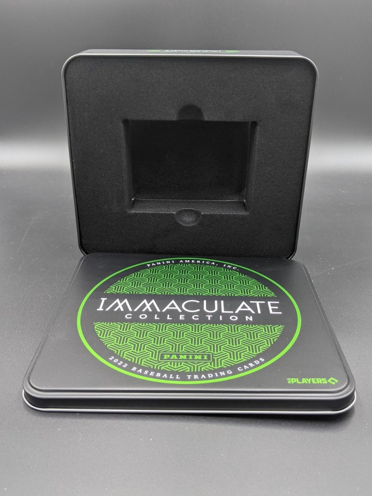 EMPTY 2022 IMMACULATE BASEBALL TIN WITH PADDING AND SLEEVE