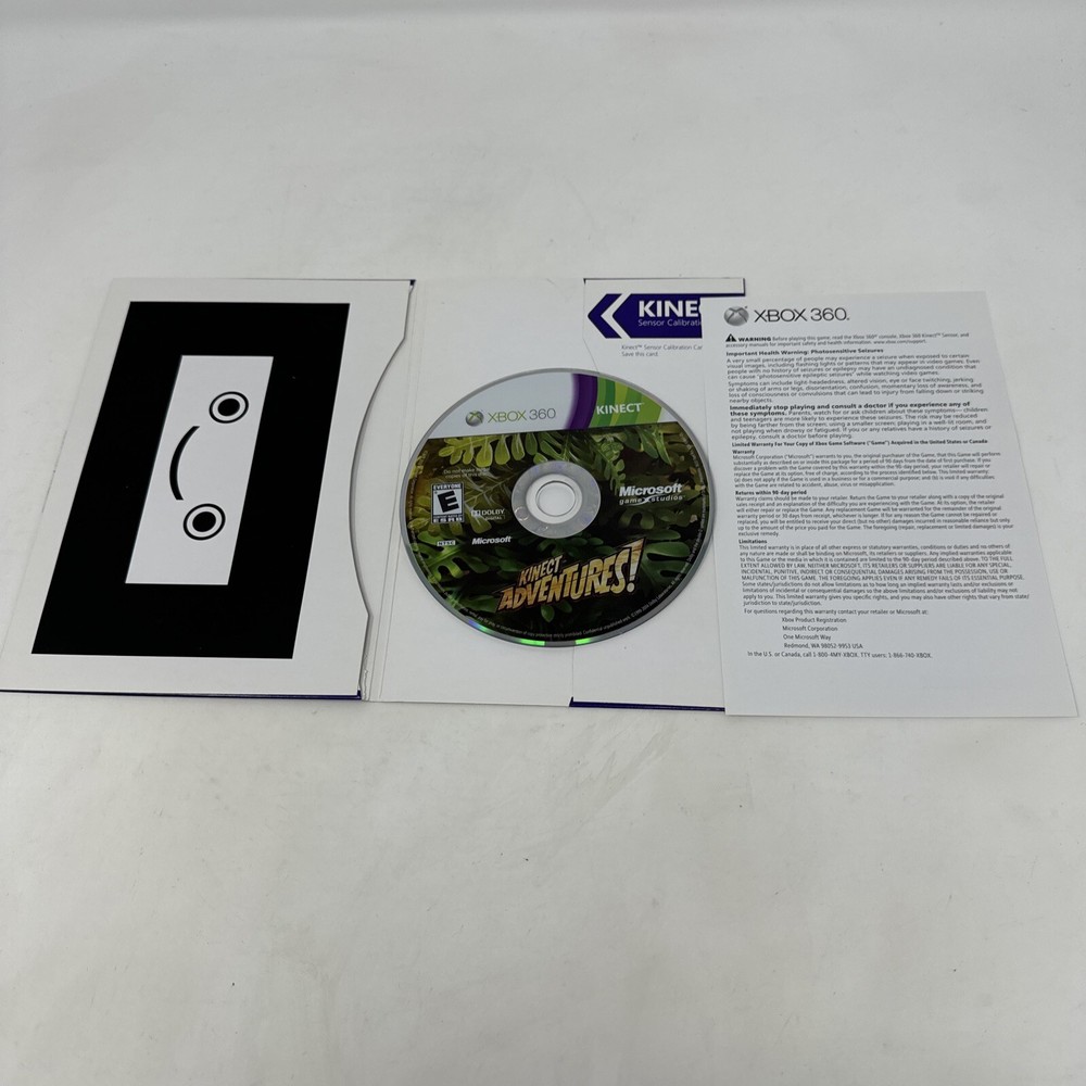 Microsoft Xbox 360 Kinect Sensor Bar with 2 Games Bundle TESTED WORKING