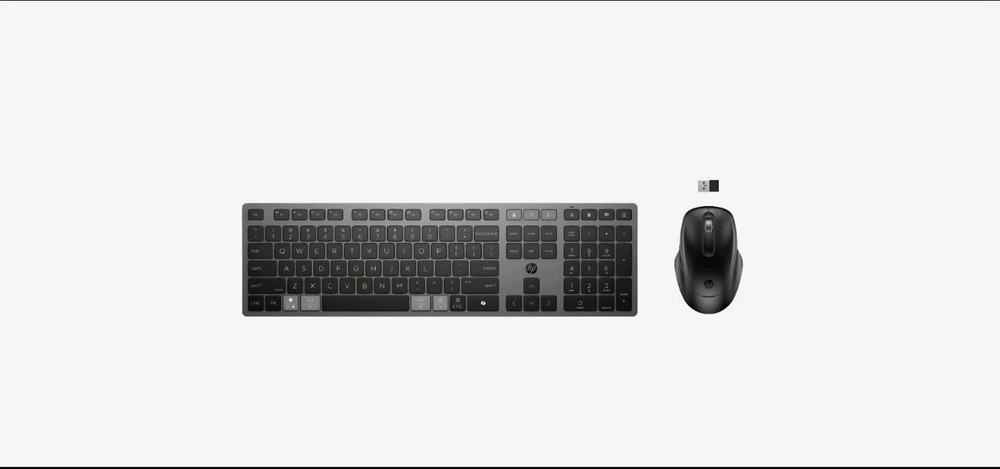 HP 725 Multi-Device Rechargeable Wireless Keyboard and Mouse Combo