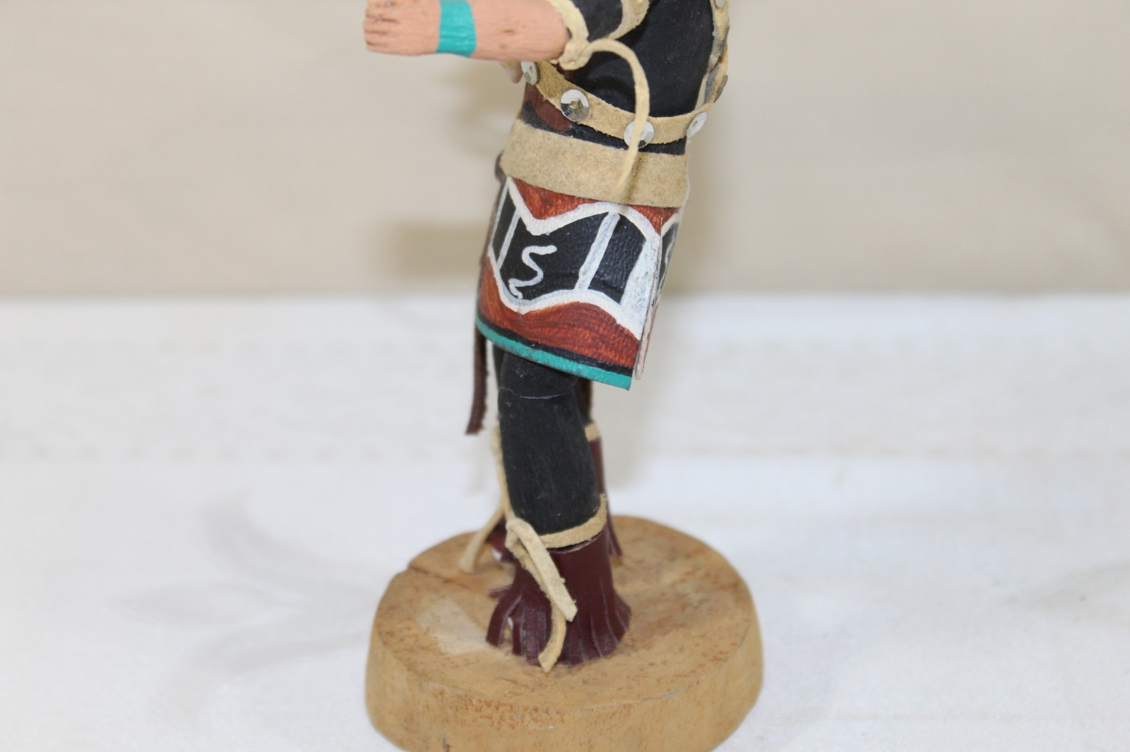 Vintage Hopi Pueblo 7.25" Kachina Doll "Snake Dancer" Signed with Losses