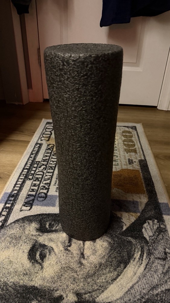 Round Foam Roller - Black, 24 Inches