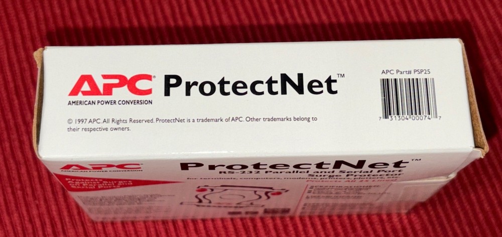 APC ProtectNet RS-232 Parallel & Serial Port Surge Protector.
