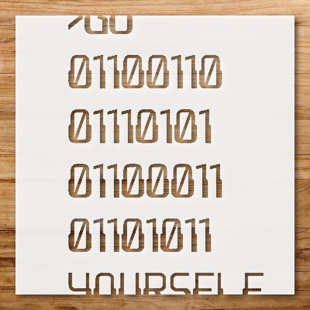 Binary Code Wall Art Stencil for Tech - Inspired Creative Projects - StencilAir