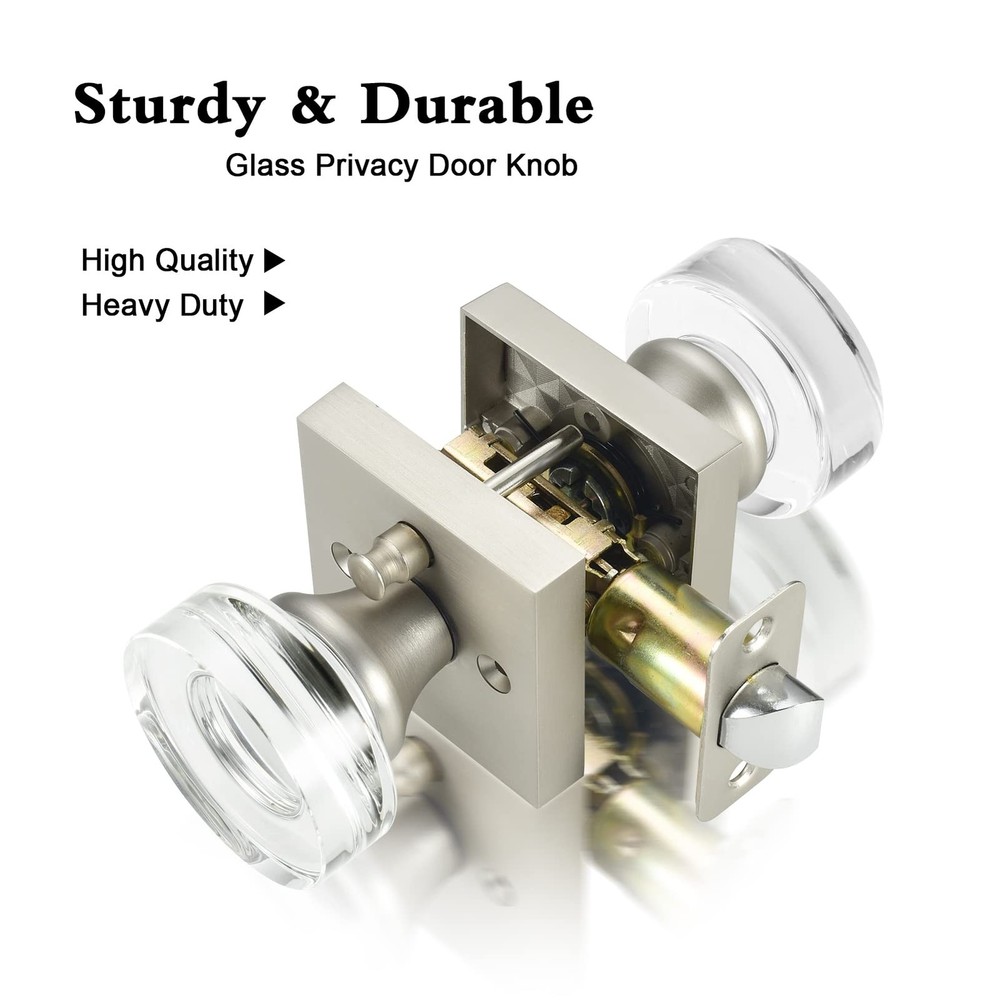 Crystal Door Knobs Brushed Nickel Door Knobs Interior Privacy Door Knobs with...