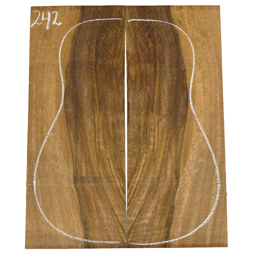 Flame Chocolate Mango Dreadnought Guitar Back Set #242