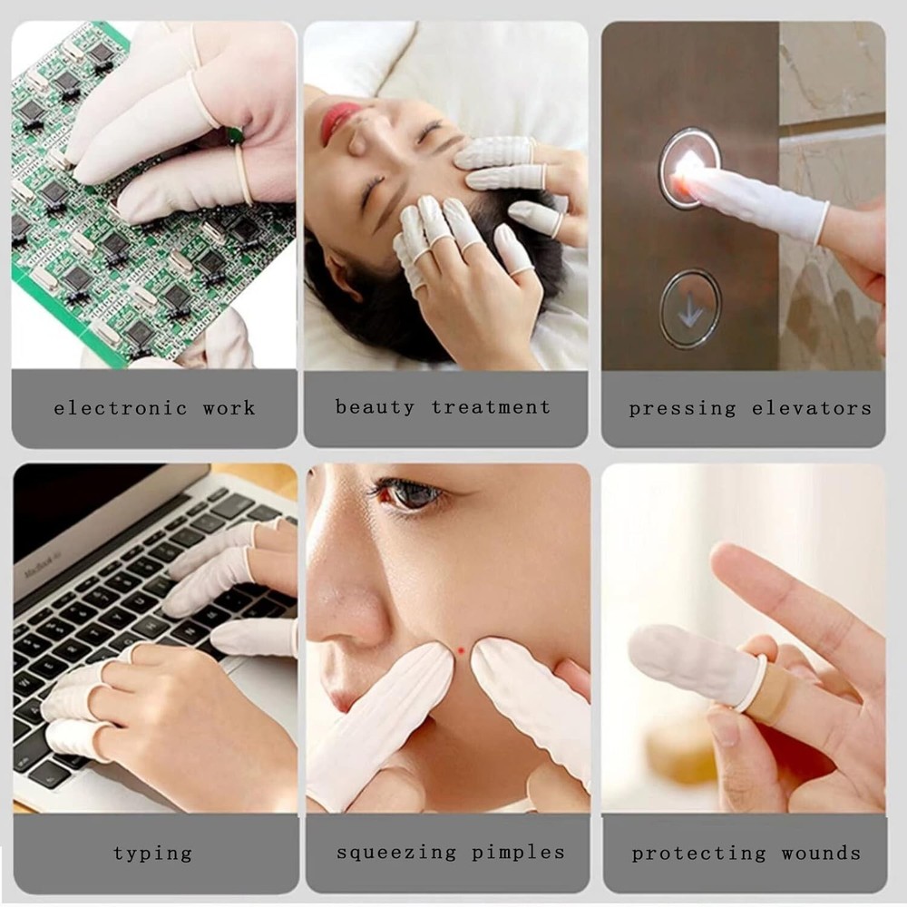 (420 PACK) Disposable Latex Finger Cots Medium Size Anti Static DURABLE HANDMADE