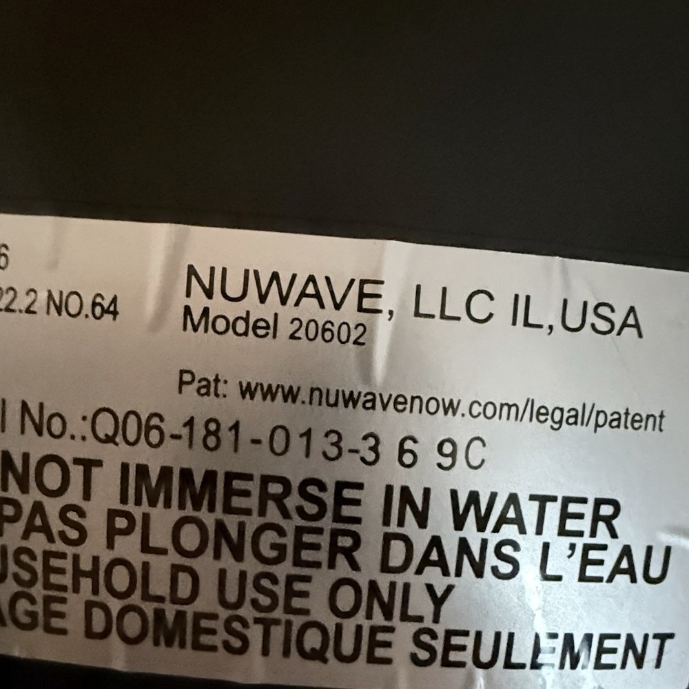 NuWave Pro Plus Infrared Oven 20602 Power Head Heating Unit Replacement Part