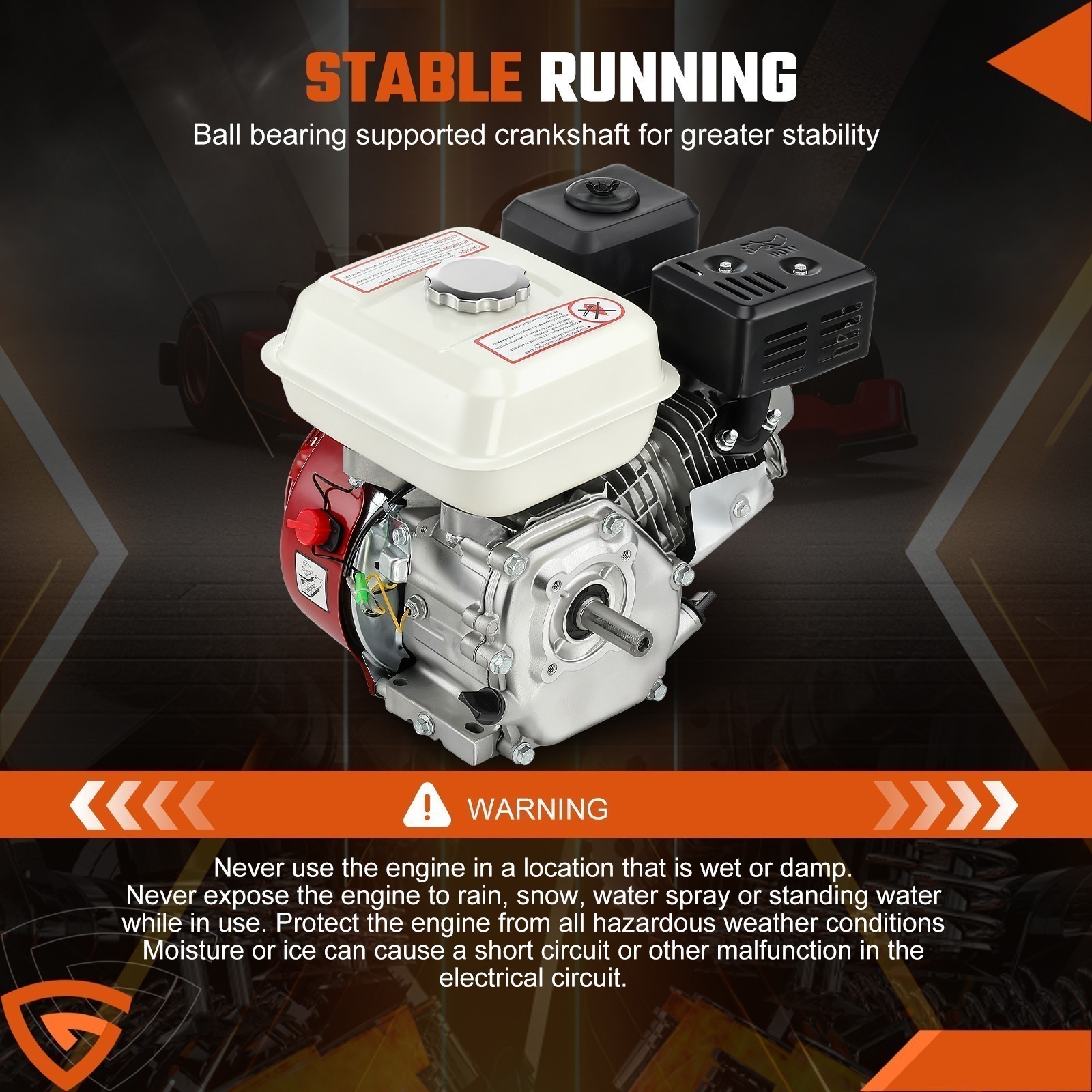 212cc 4-Stroke 7HP Manual Start Horizontal Engine For Go Kart Gas Engine Motor